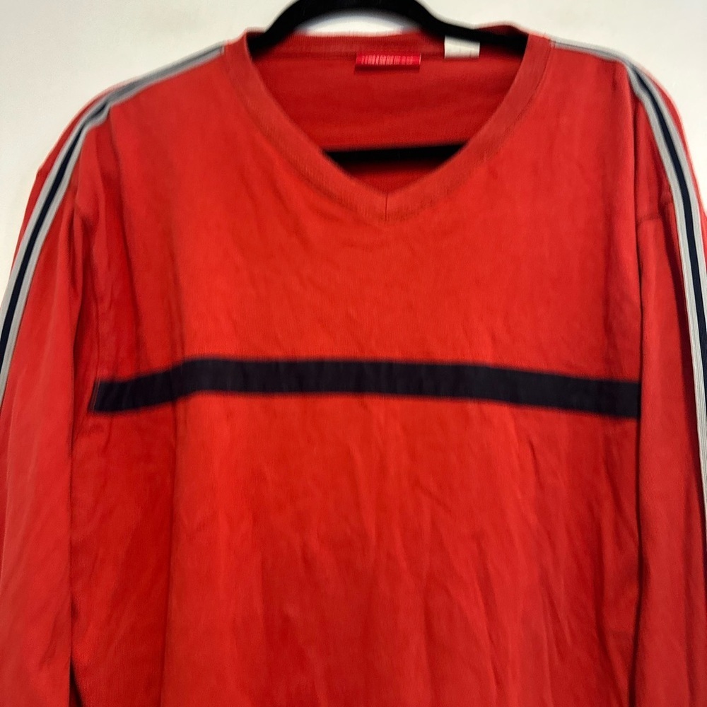 Vintage 90s Unionbay Sz: XL Red Striped Rugby Style Long Sleeve Casual Top. - Picture 9 of 10